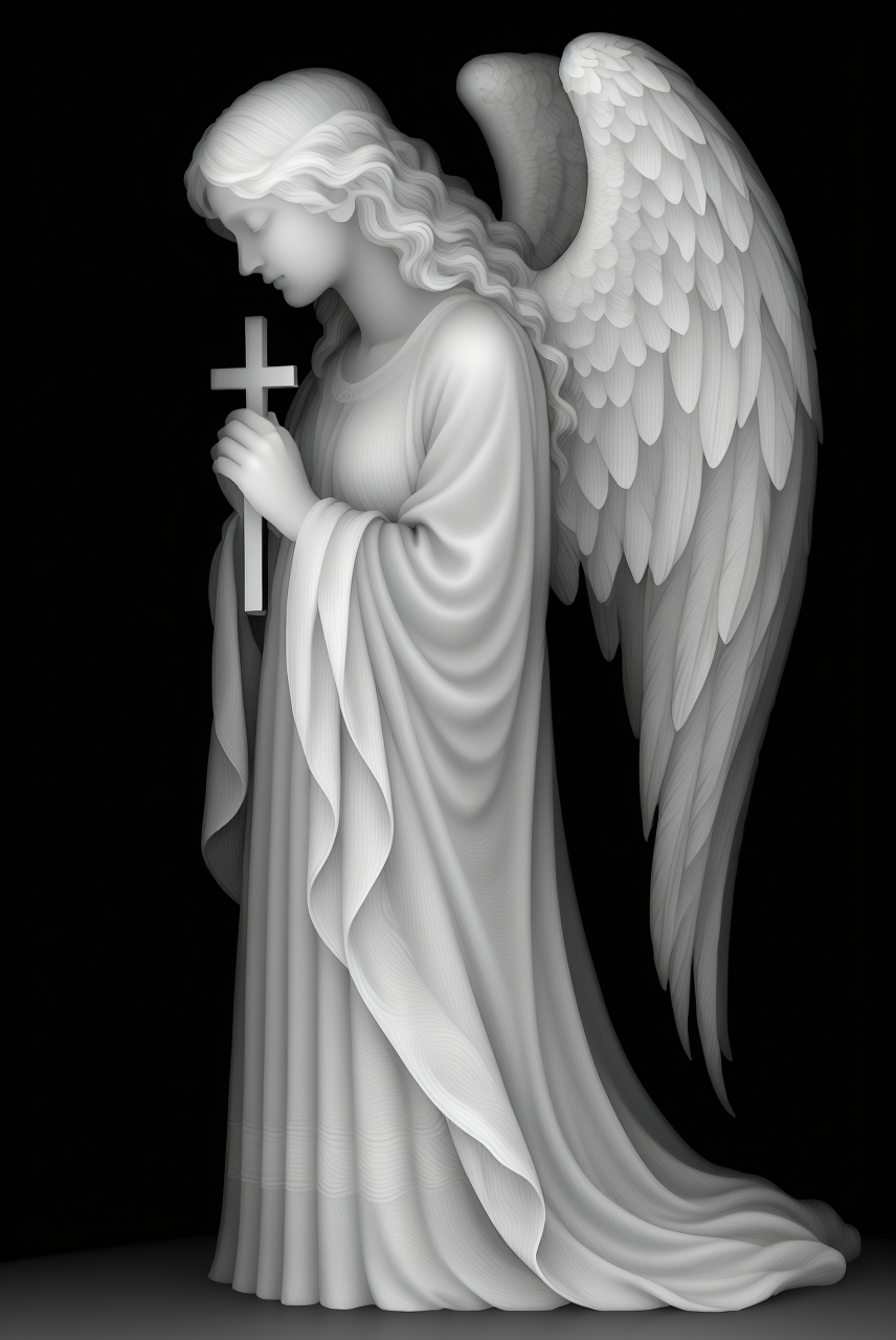 Praying Angel relief artwork