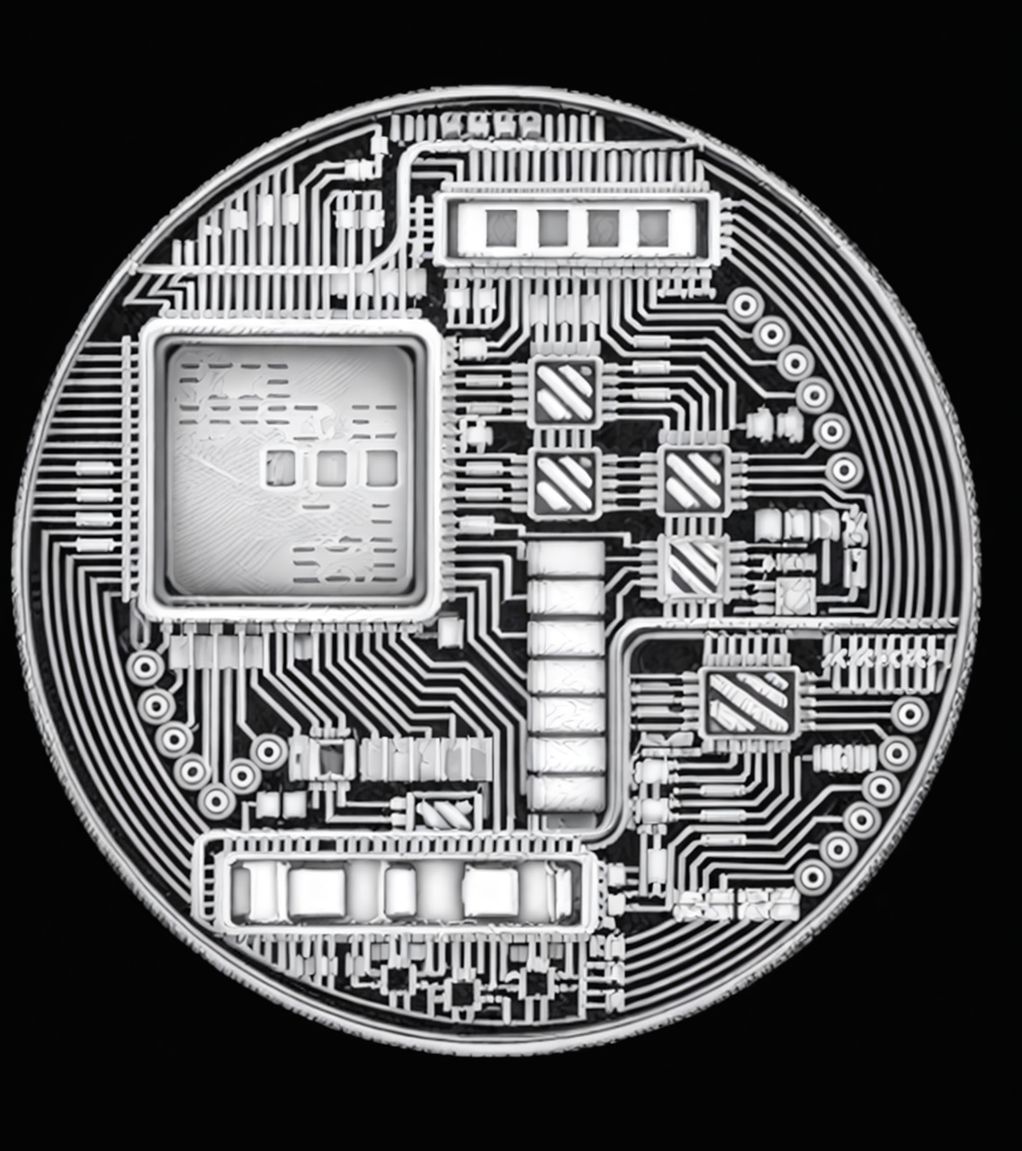 Circuit Bitcoin Coin relief artwork