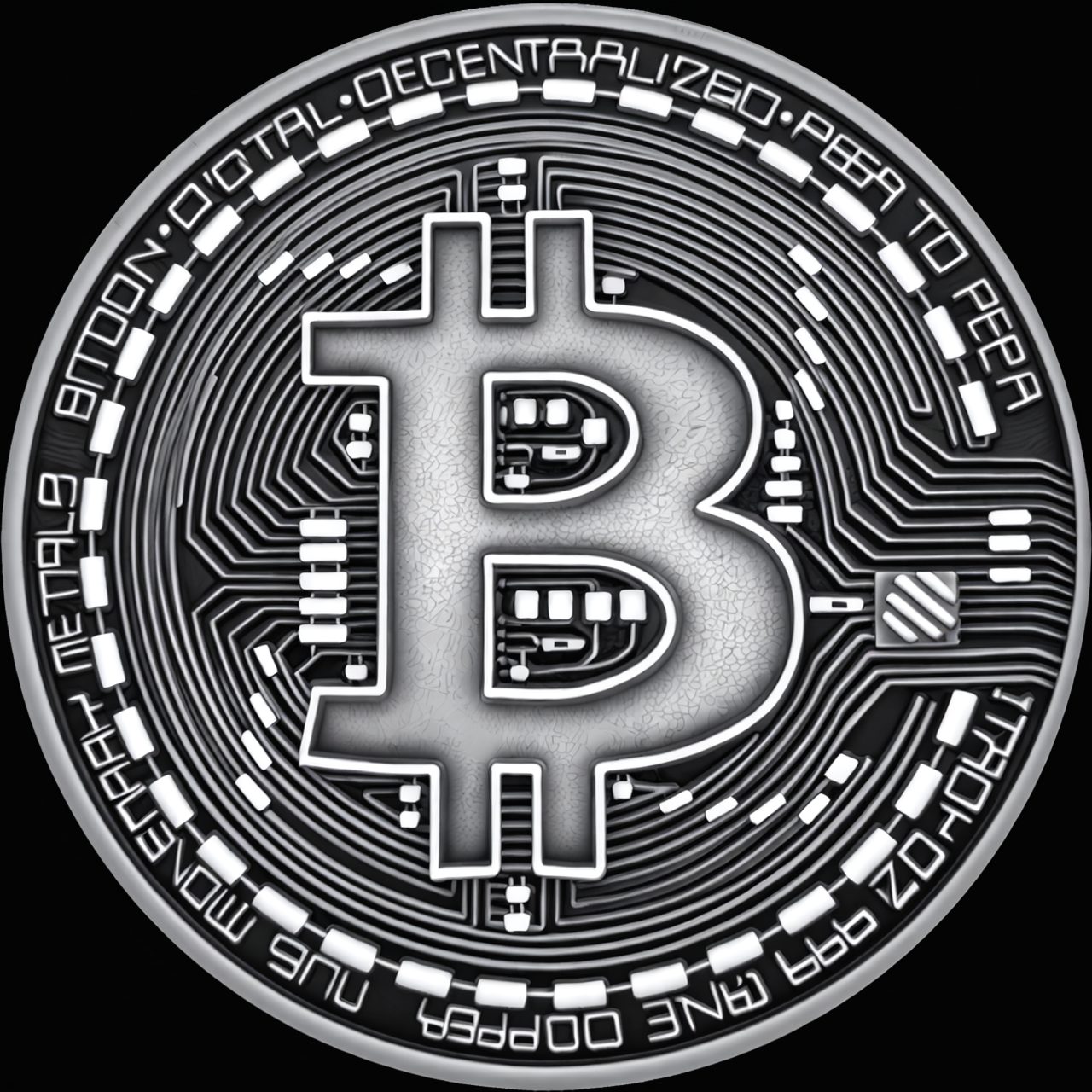 Classic Bitcoin Coin relief artwork