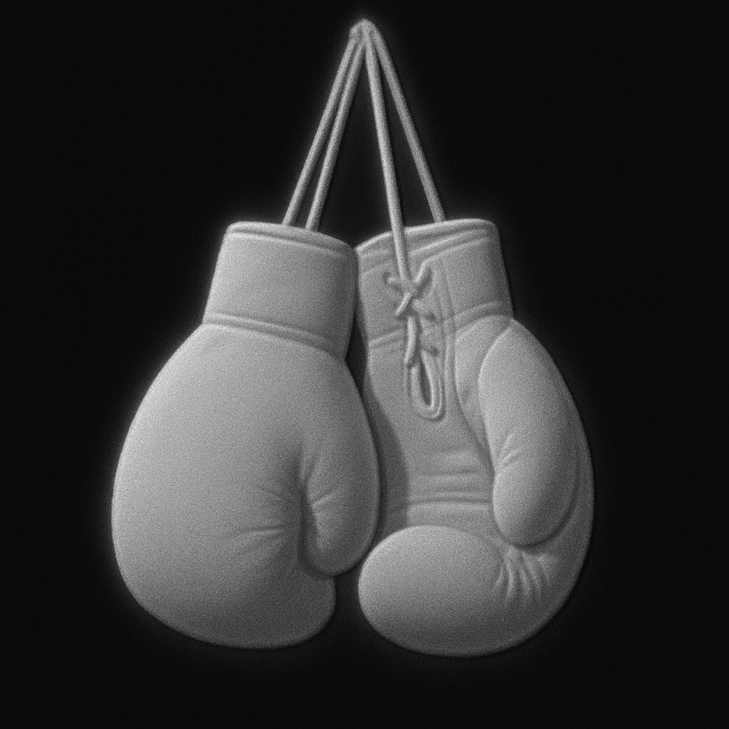 Boxing Gloves — grayscale depth map for laser engraving