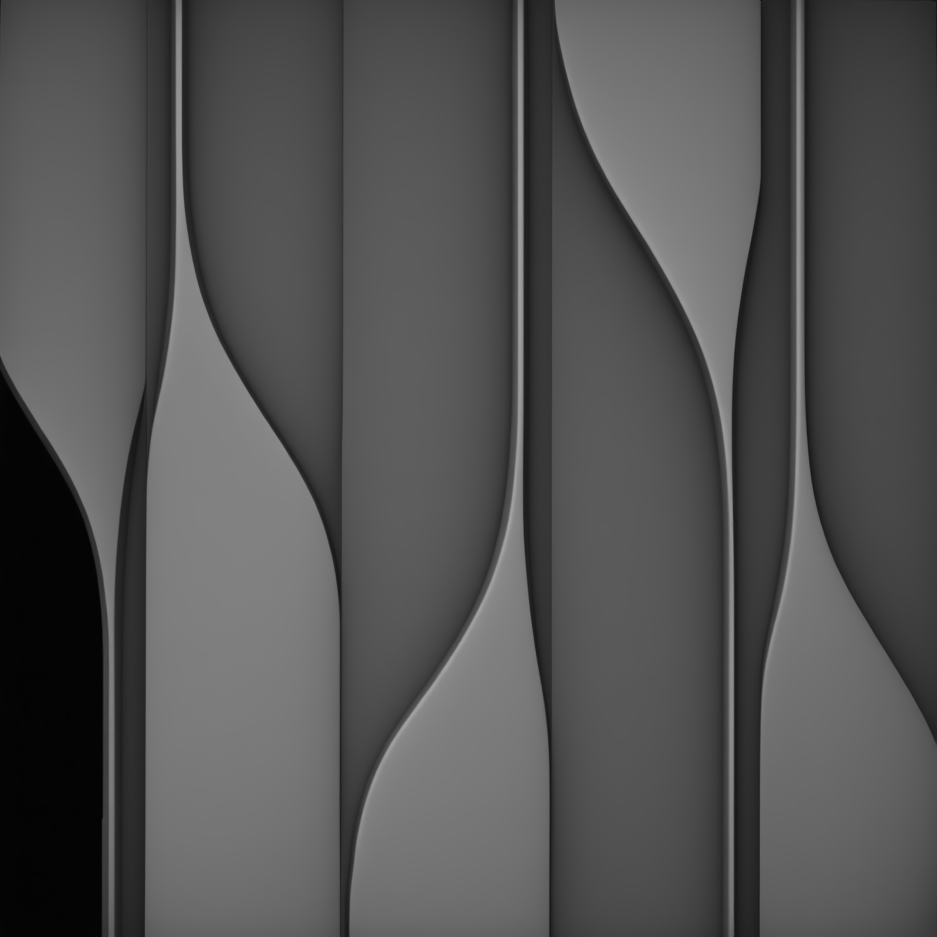 Flowing Wave Pattern — grayscale depth map for laser engraving
