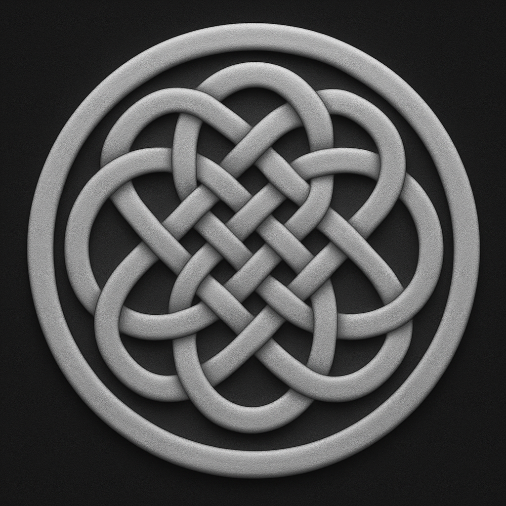 Celtic Knot — grayscale depth map for laser engraving
