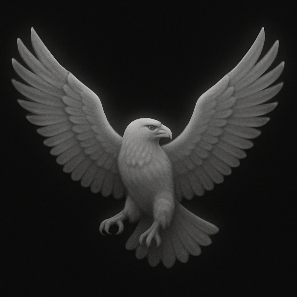 Eagle in Flight — grayscale depth map for laser engraving