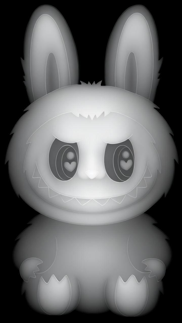 Labubu Character relief artwork