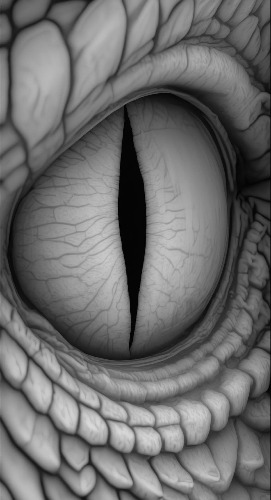 Dragon Eye — grayscale depth map for laser engraving