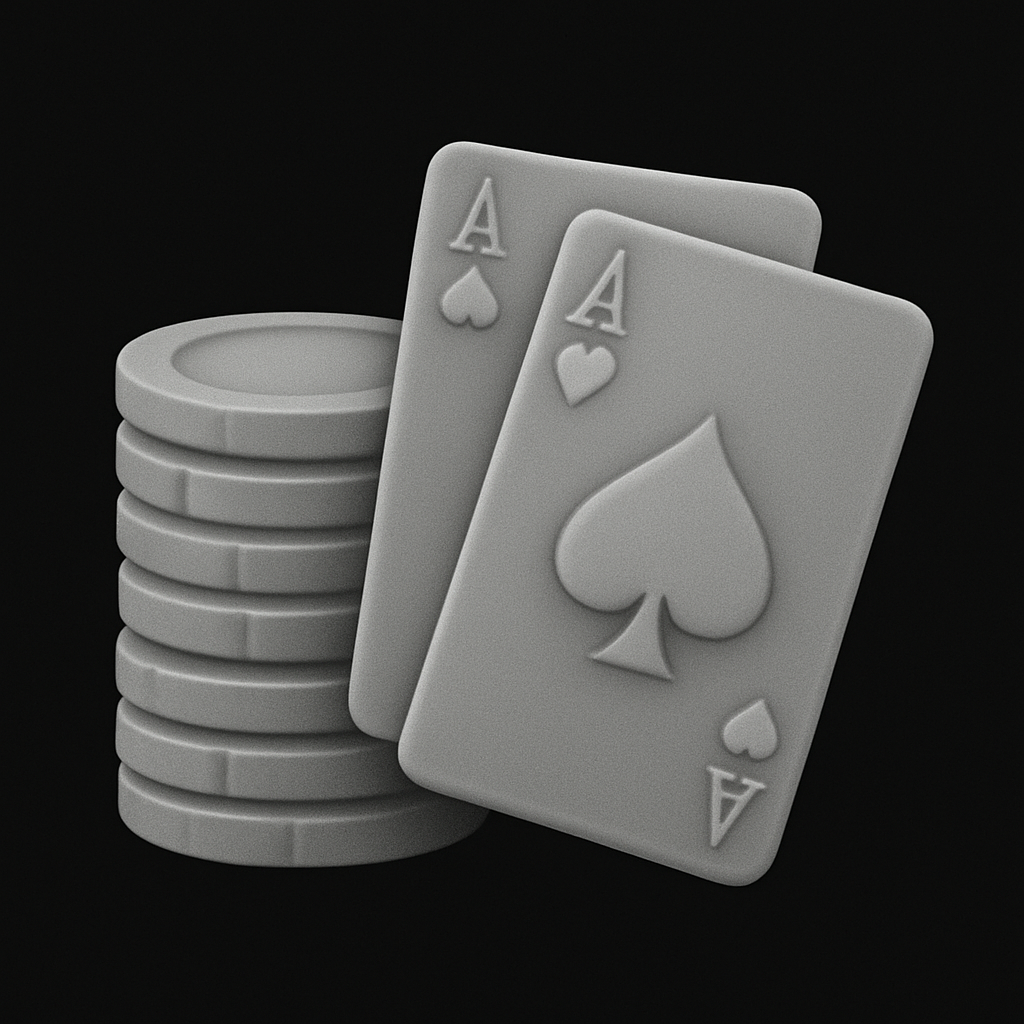 Poker Chips — grayscale depth map for laser engraving