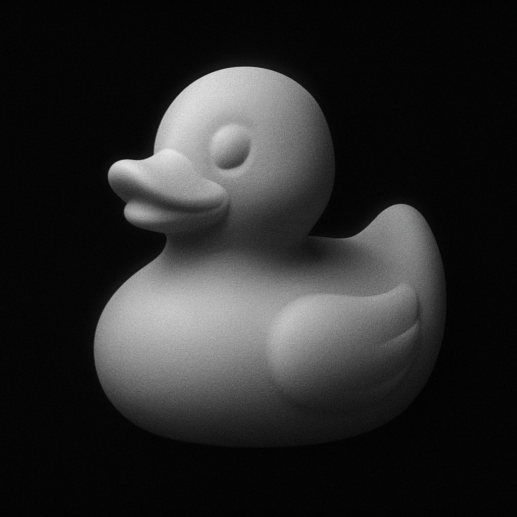 Rubber Duck — grayscale depth map for laser engraving