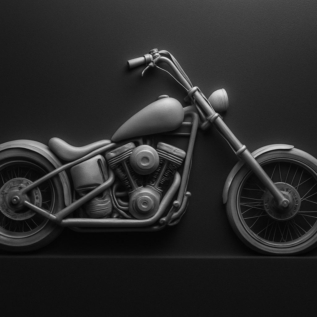 Custom Chopper — grayscale depth map for laser engraving
