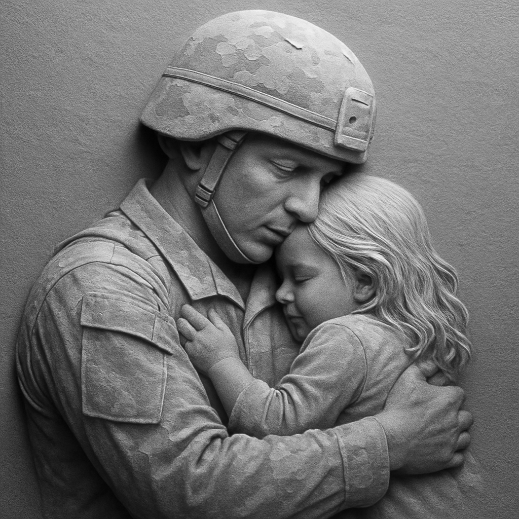 Homecoming — grayscale depth map for laser engraving
