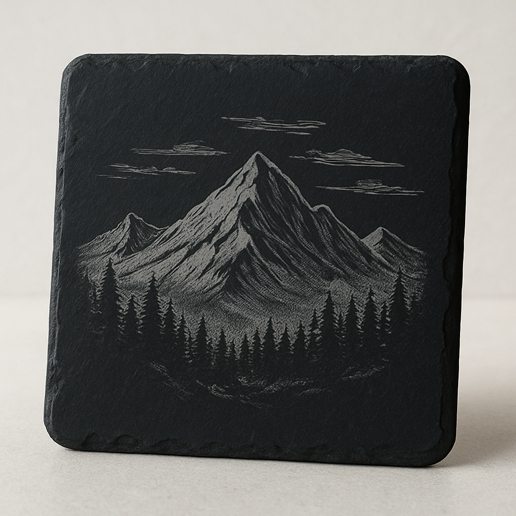 Slate Engraving on Black slate